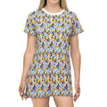 Ocean State Styles FloraWear Floral Print T Shirt Dress