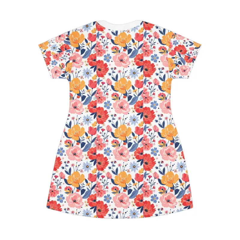Ocean State Styles T Shirt Dress Floral Print Womens