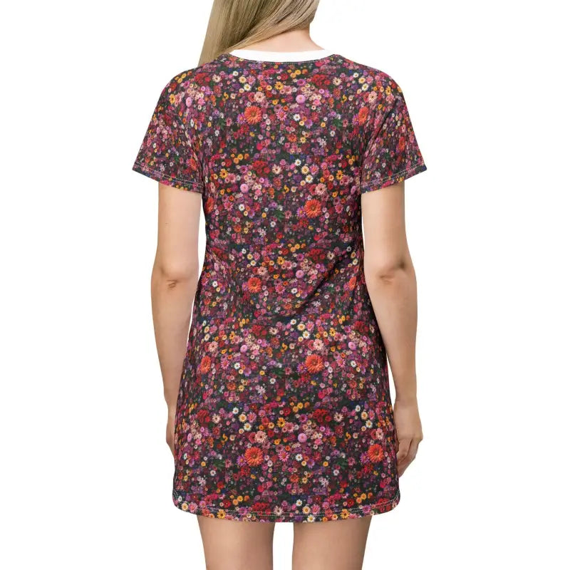 Ocean State Styles T Shirt Dress Floral Print Women