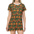 Ocean State Styles Floral Print T Shirt Dress Women