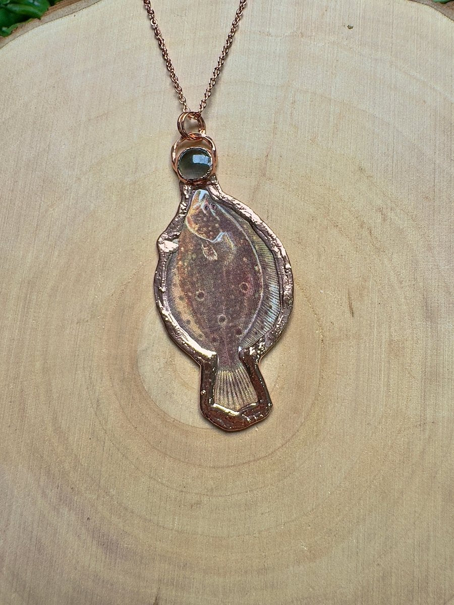 Flounder and Shell Necklace