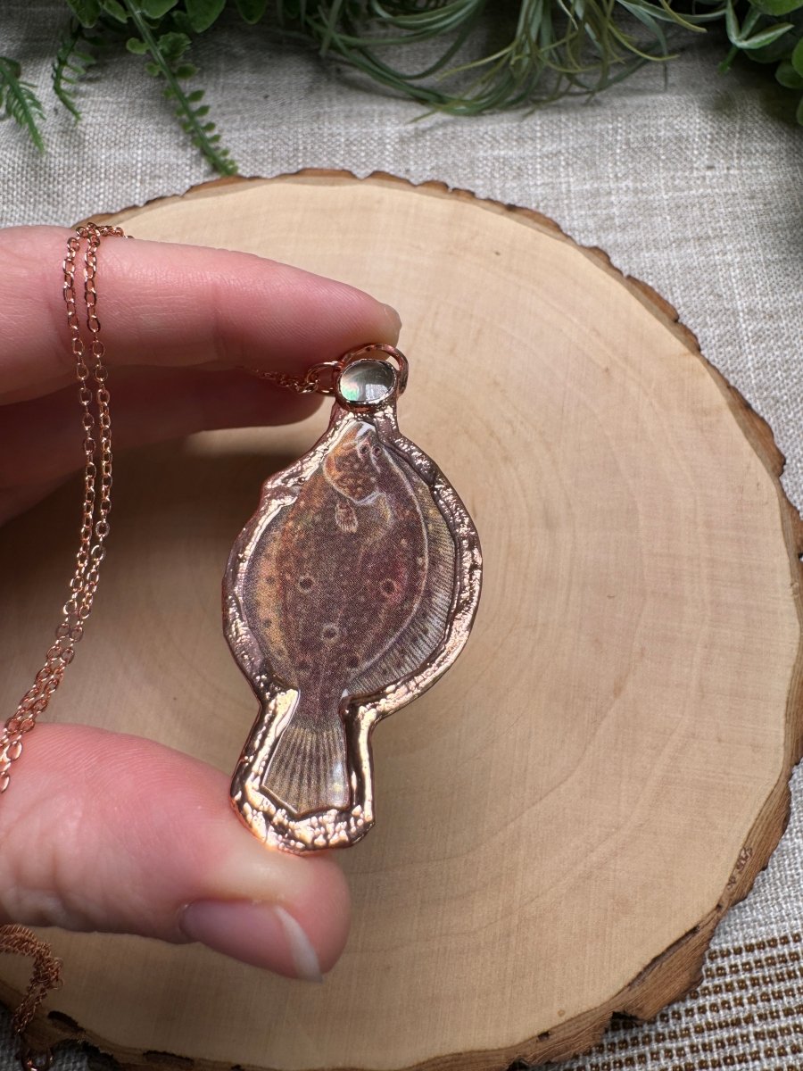 Flounder and Shell Necklace