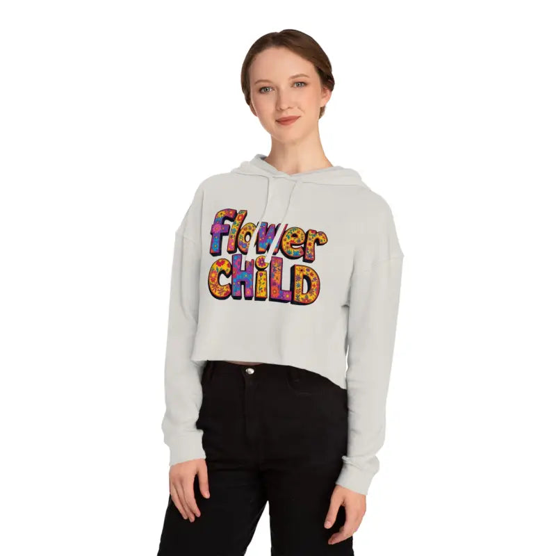 Ocean State Styles Hoodie Flower Child Cropped Floral Print