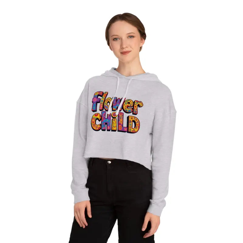 Ocean State Styles Hoodie Flower Child Cropped Floral Print