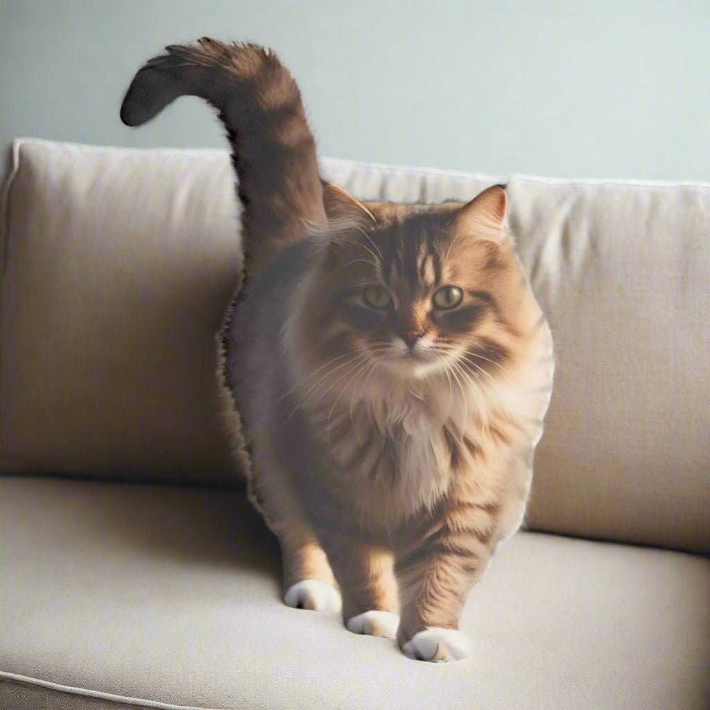 Fluffy Cat-Shaped Pillow