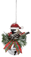 Festive Feathered Friends - Ornament - Chickadee in a Hat