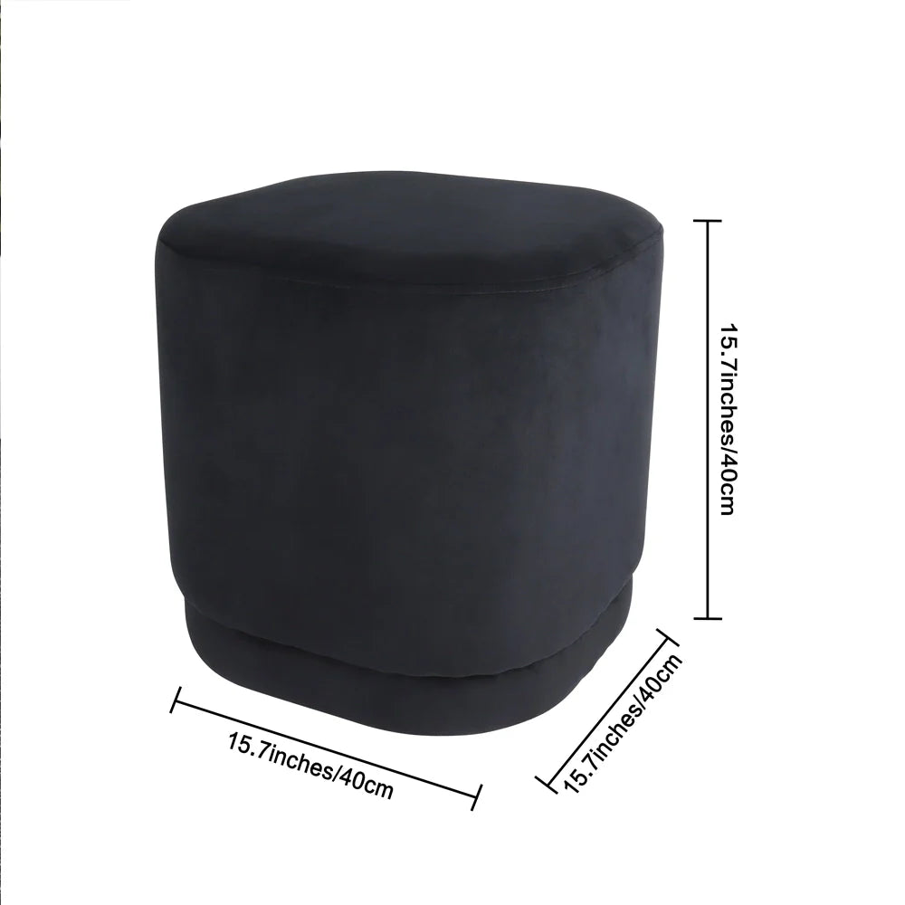 15.5"H Square Footstool Multifunctional Vanity Stools