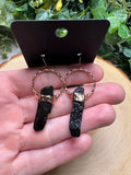 Fossilized Bone Earrings