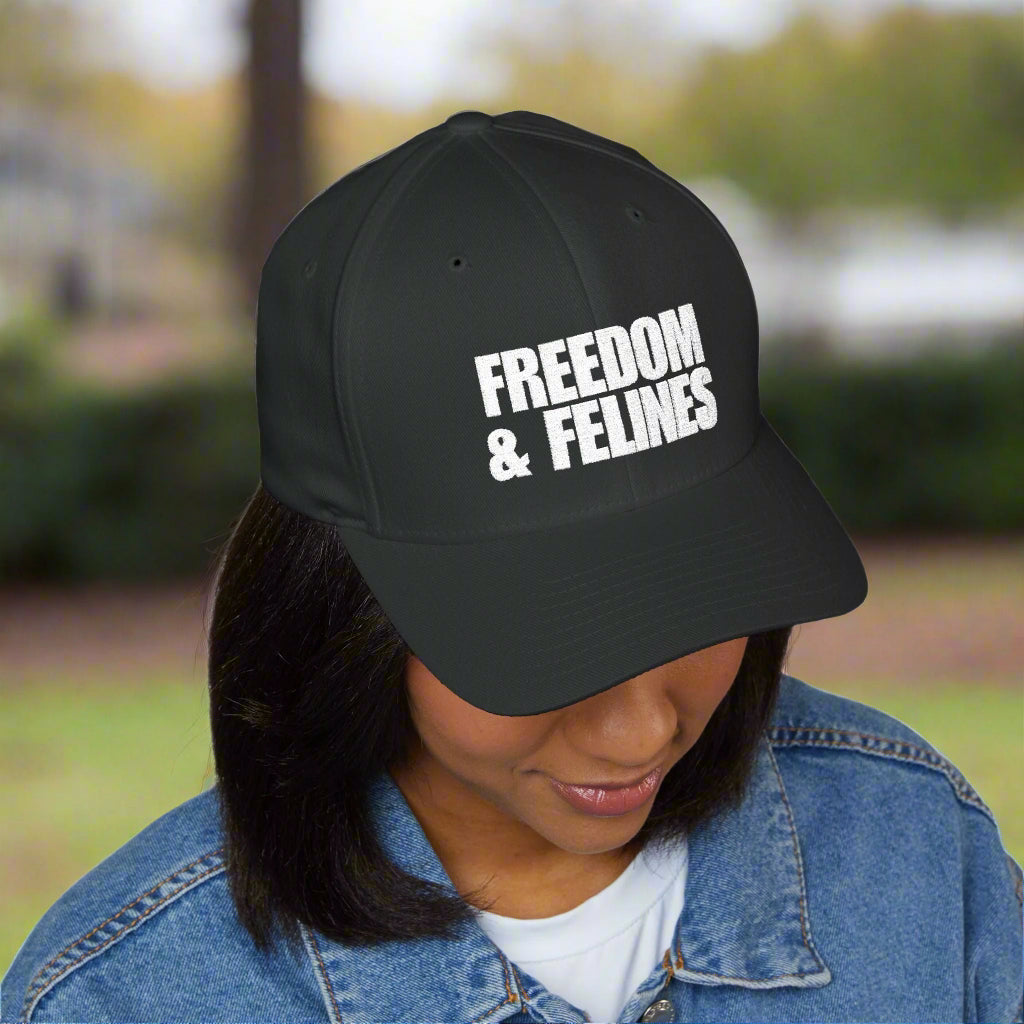 Freedom & Felines Camo Embroidered Hat