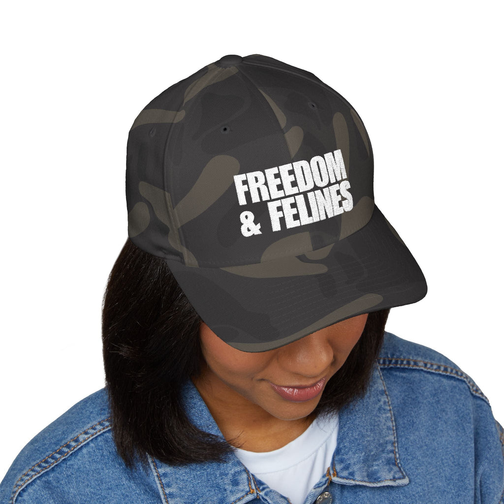 Freedom & Felines Camo Embroidered Hat
