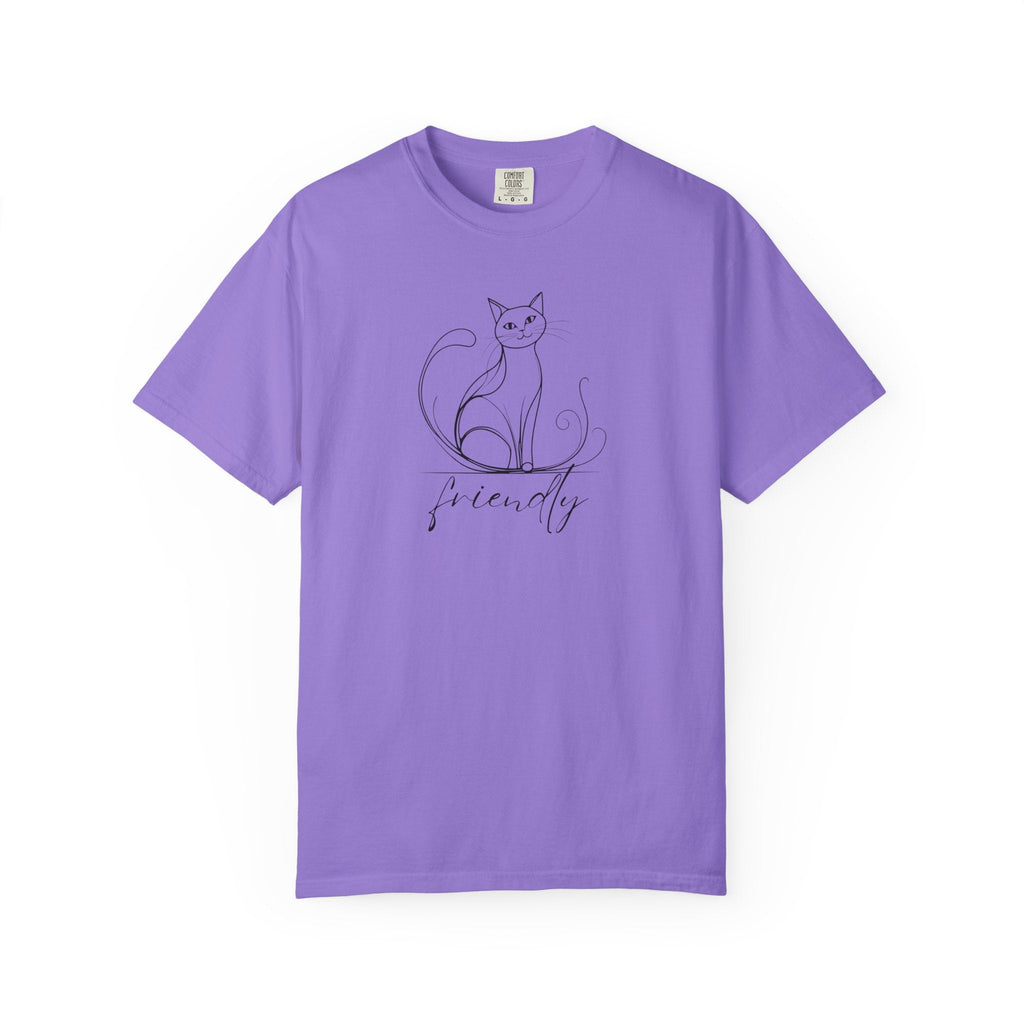 Friendly Cat Lover's Unisex Garment-Dyed T-Shirt