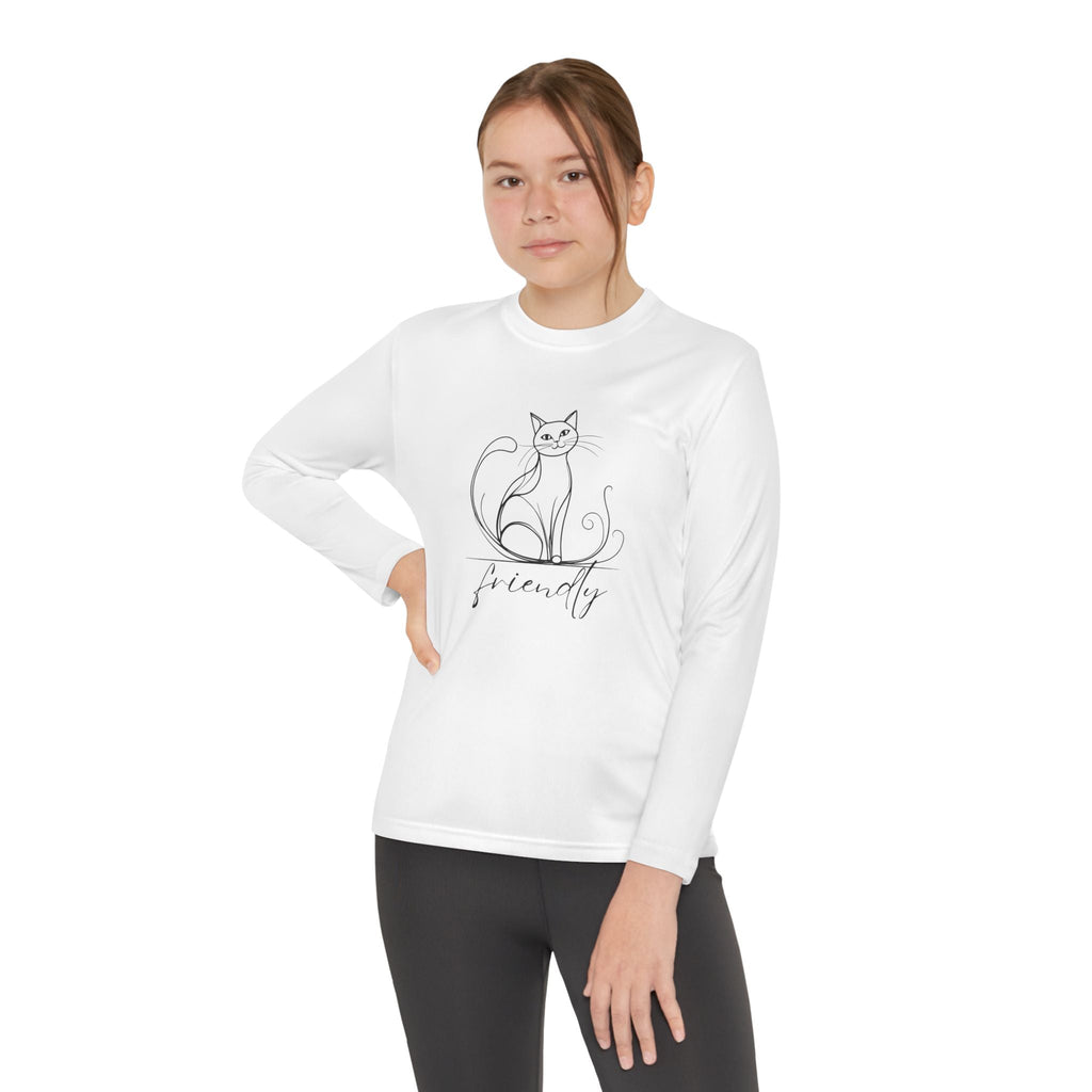 Friendly Cat Youth Long Sleeve Tee