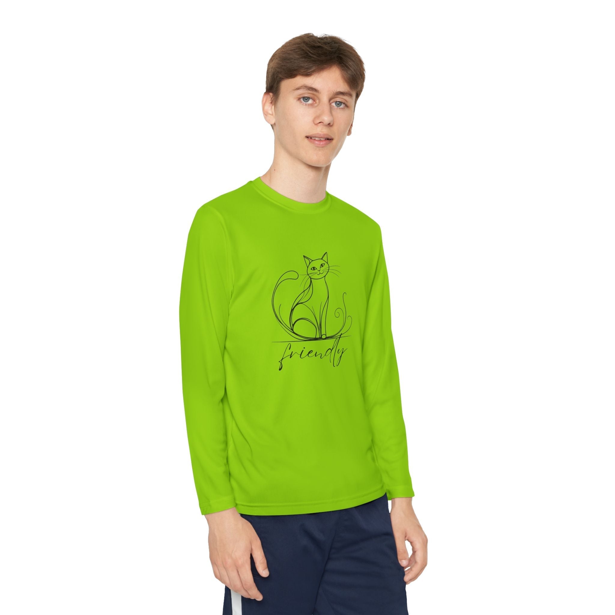 Friendly Cat Youth Long Sleeve Tee