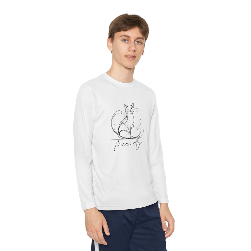 Friendly Cat Youth Long Sleeve Tee