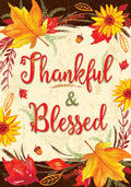 Thankful & Blessed - Flag - 28x40