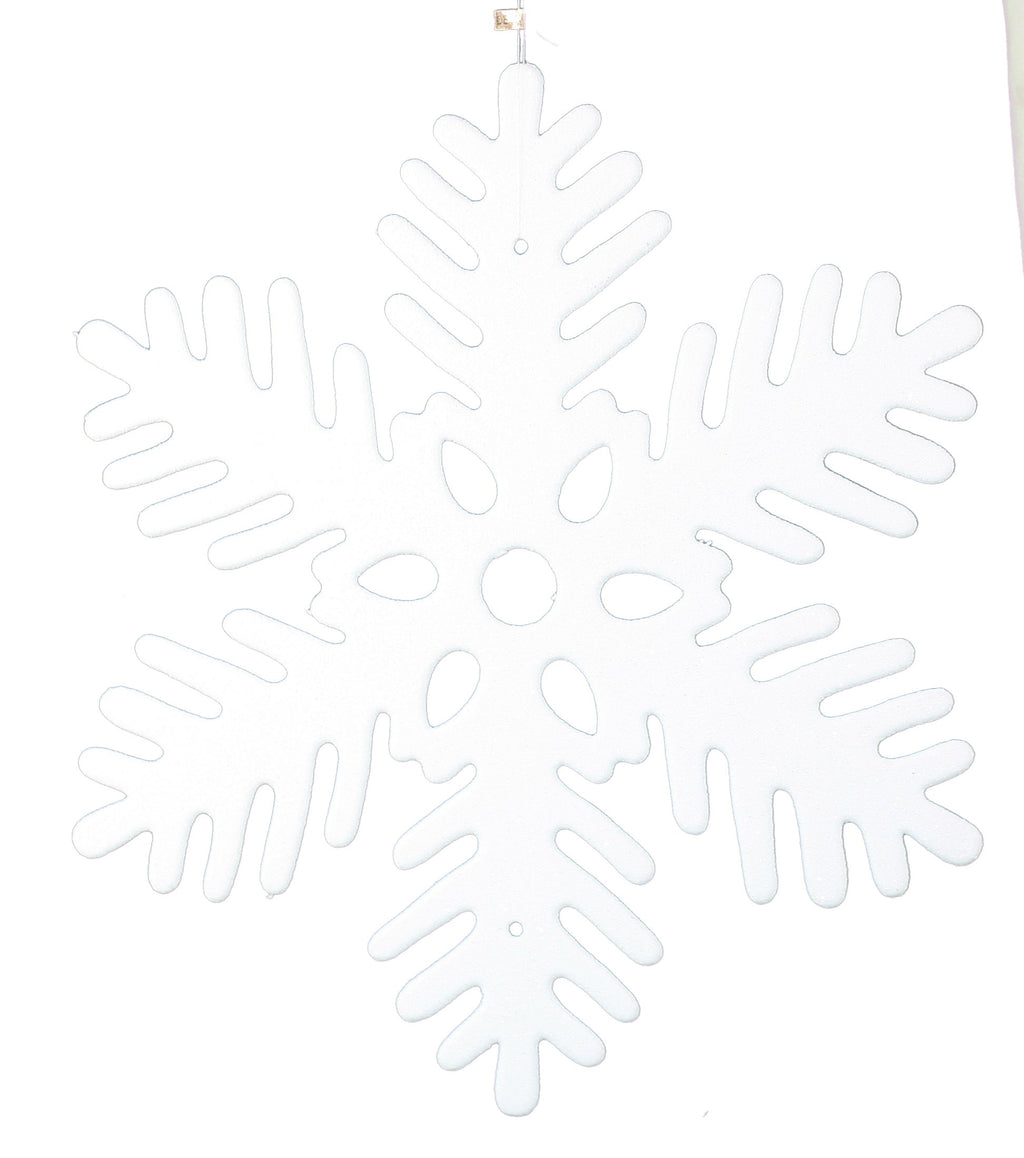 Glitter Snowflake 11 Inch Ornament - Heavy Sparkle - Die Cut