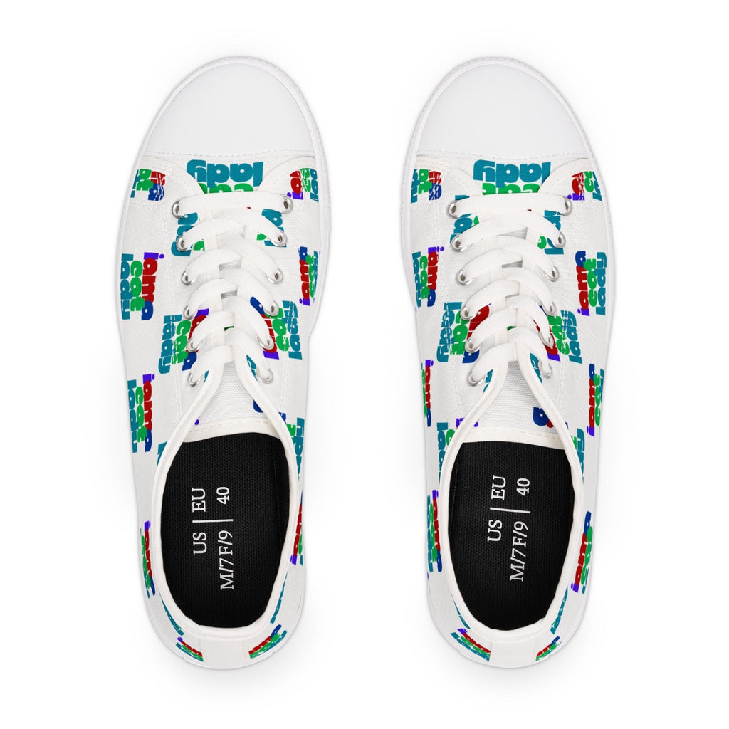 Fun Cat Lady Women's Low-Top Sneakers