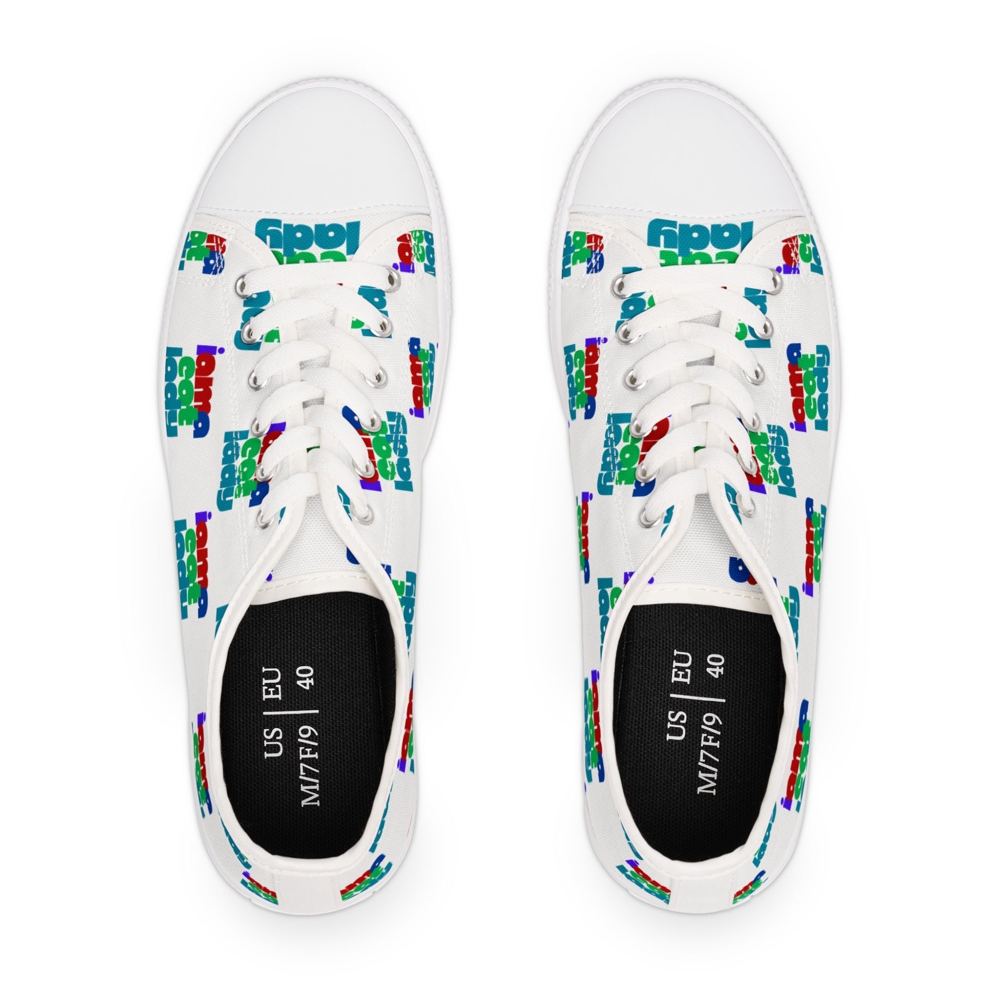 Fun Cat Lady Women's Low-Top Sneakers