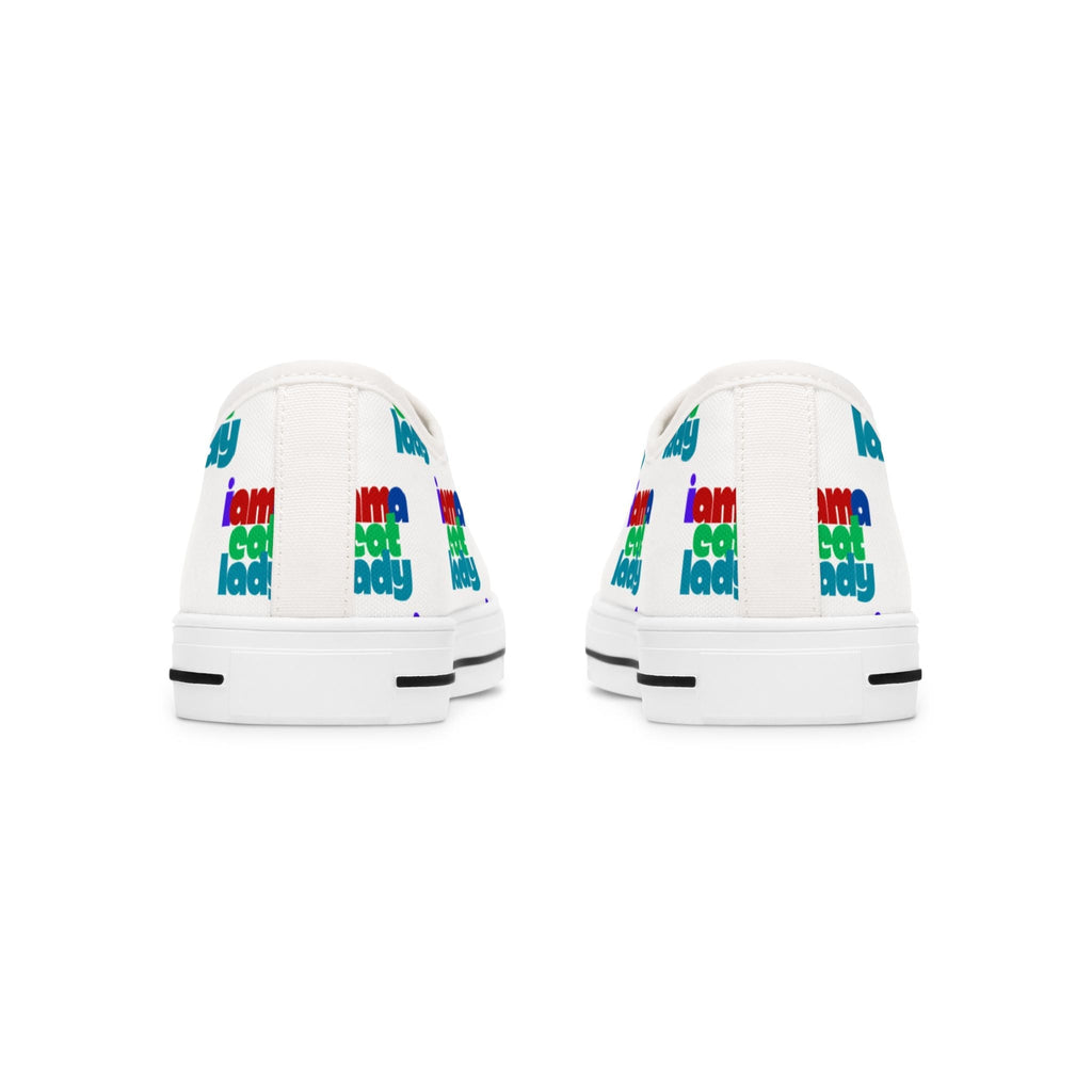 Fun Cat Lady Women's Low-Top Sneakers