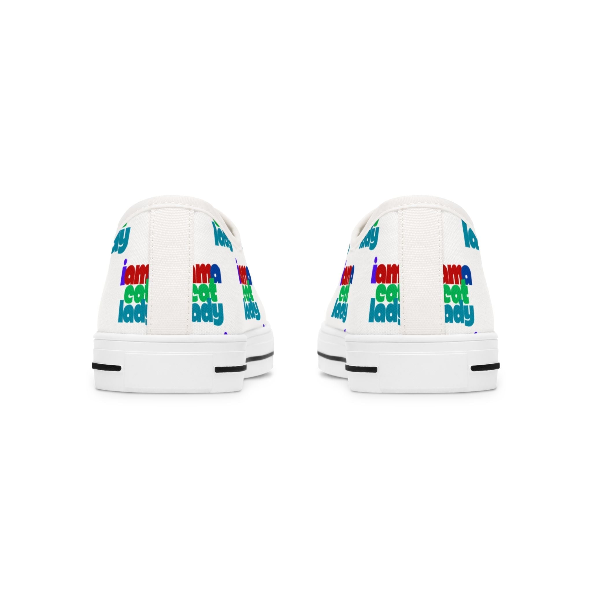 Fun Cat Lady Women's Low-Top Sneakers