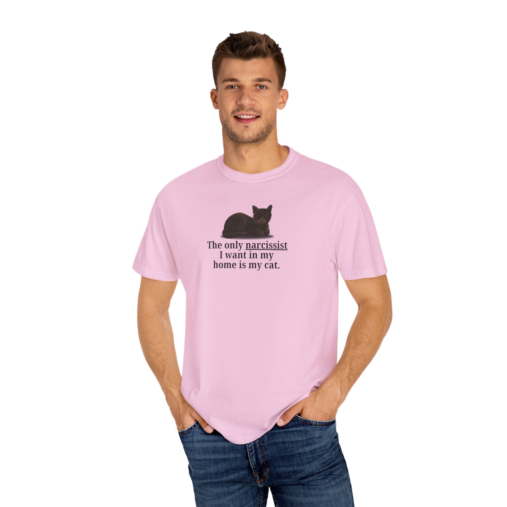 Funny Cat Lover T-Shirt - "The Only Narcissist I Want in My Home is My Cat"
