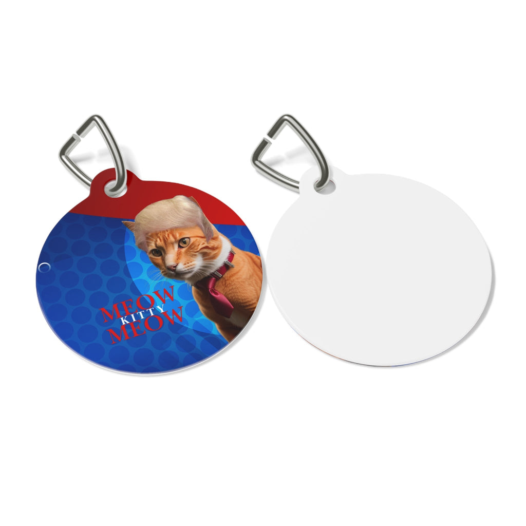 Funny Cat Pet Tag - 'Meow Kitty Meow' ID Tag for Cats