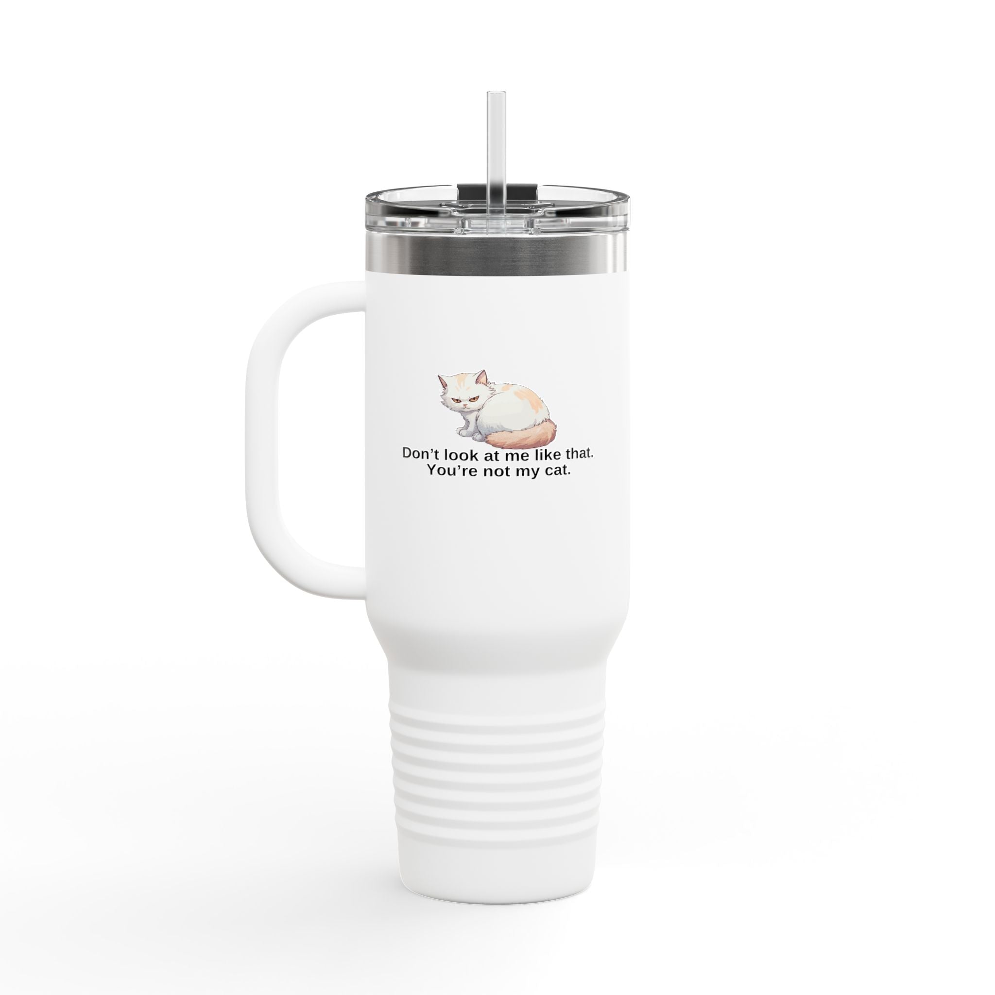 Funny Insulated Travel Mug - 40oz Cat Humor
