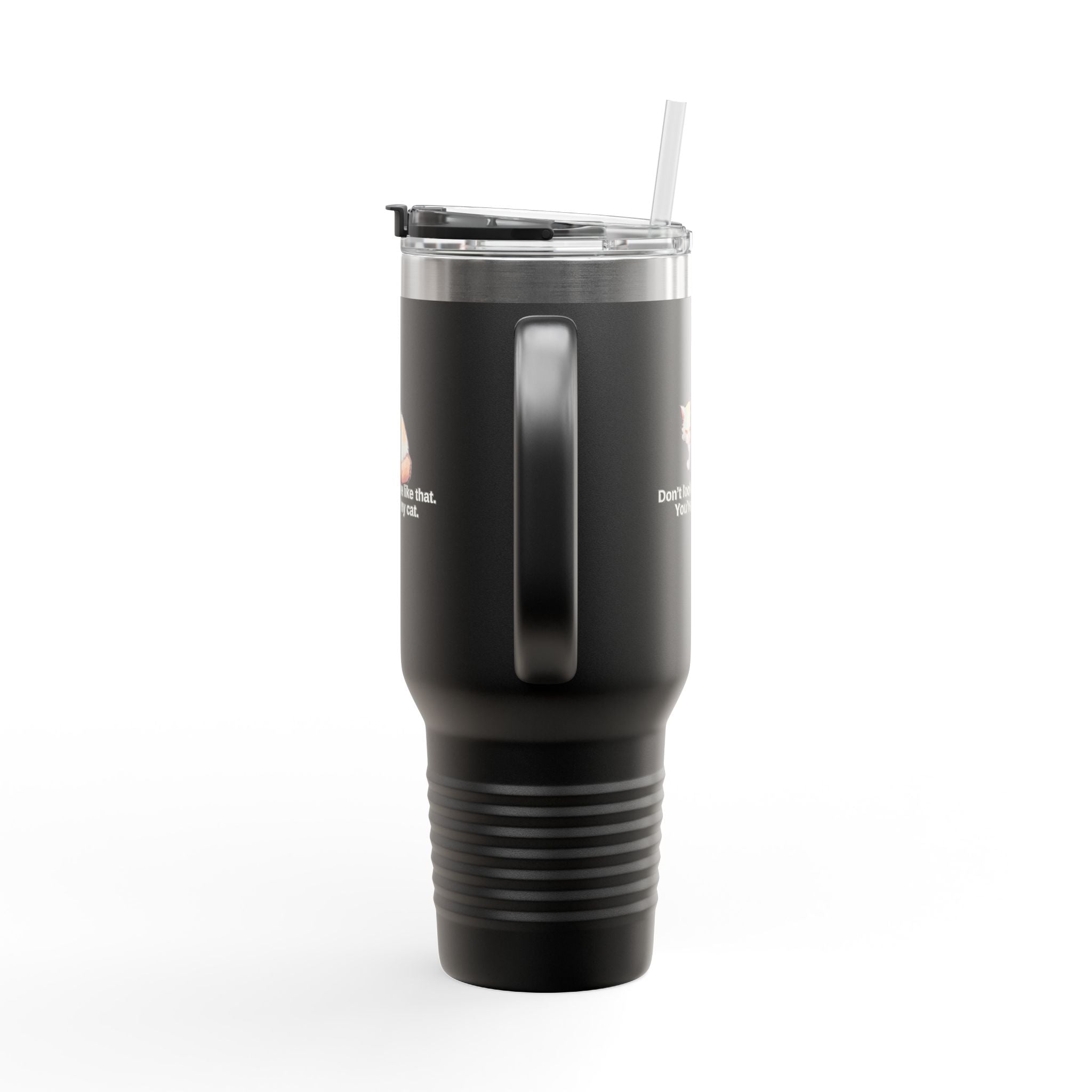 Funny Insulated Travel Mug - 40oz Cat Humor