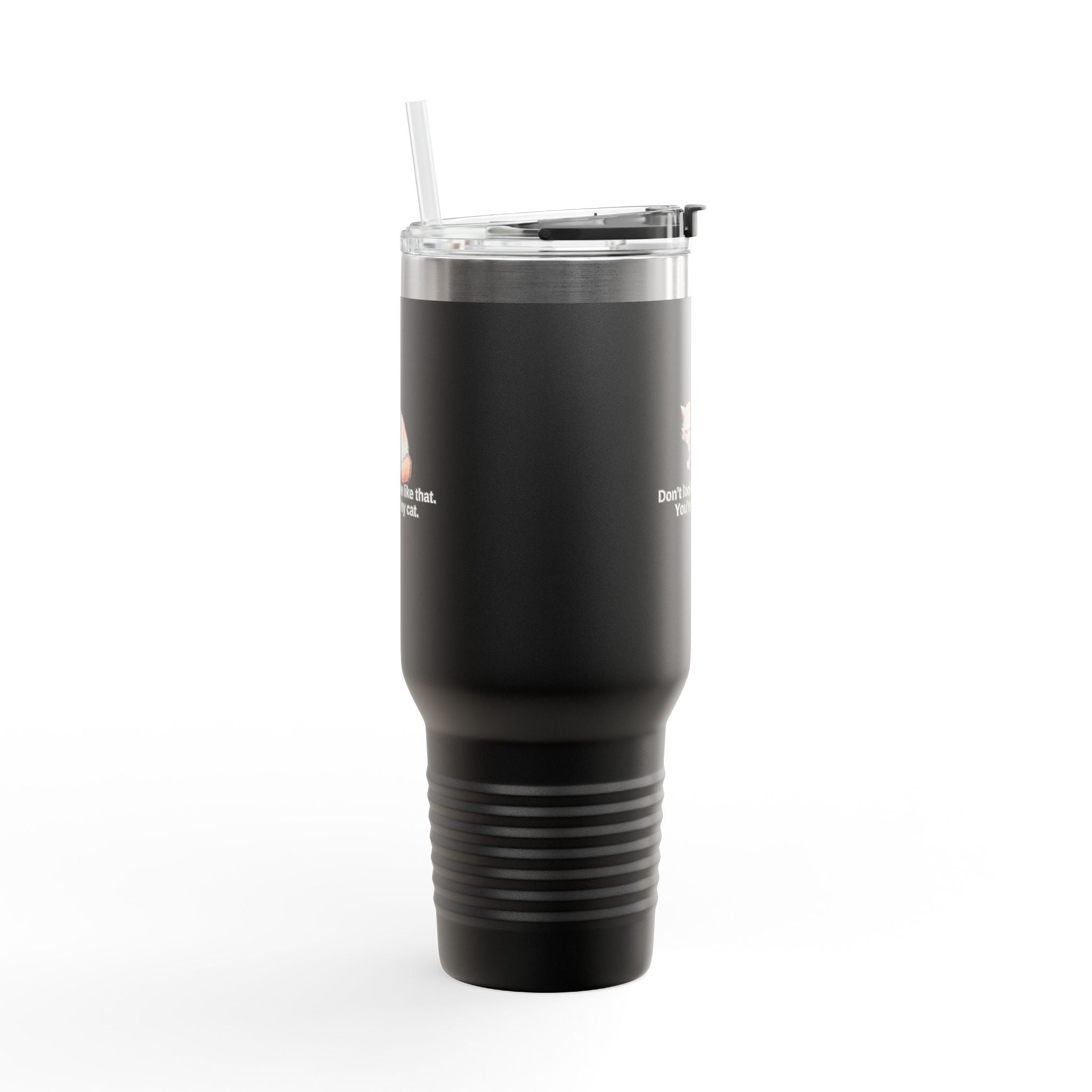 Funny Insulated Travel Mug - 40oz Cat Humor