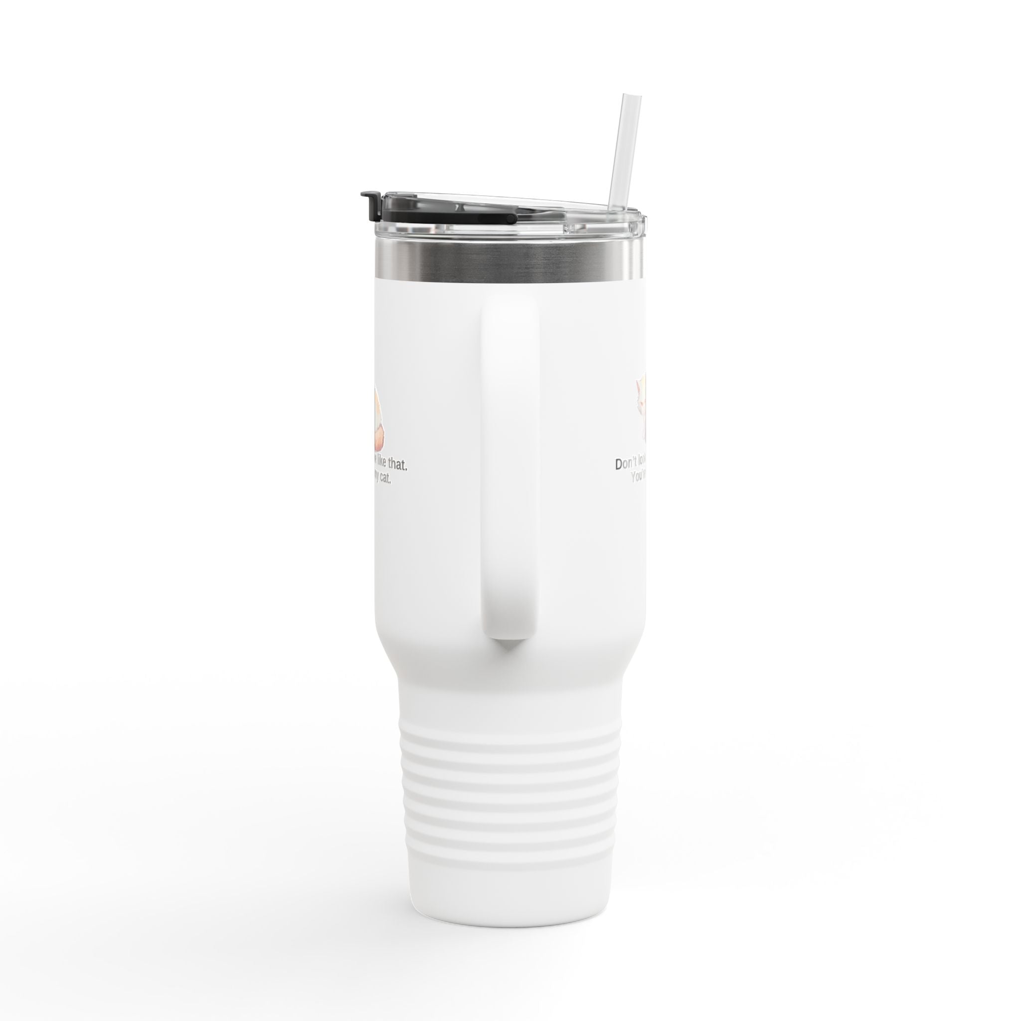 Funny Insulated Travel Mug - 40oz Cat Humor