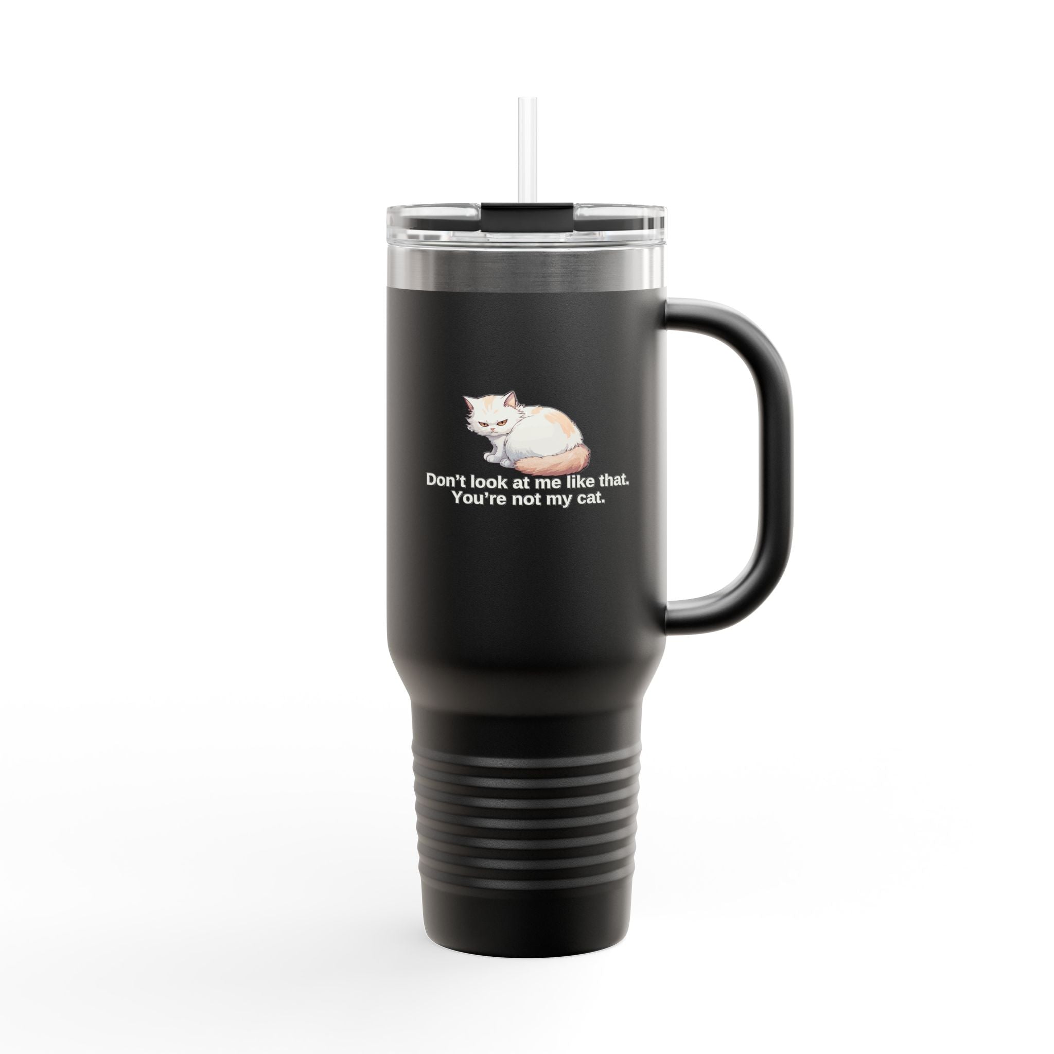 Funny Insulated Travel Mug - 40oz Cat Humor