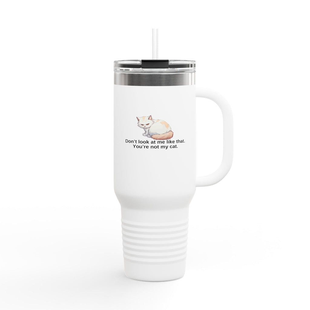 Funny Insulated Travel Mug - 40oz Cat Humor