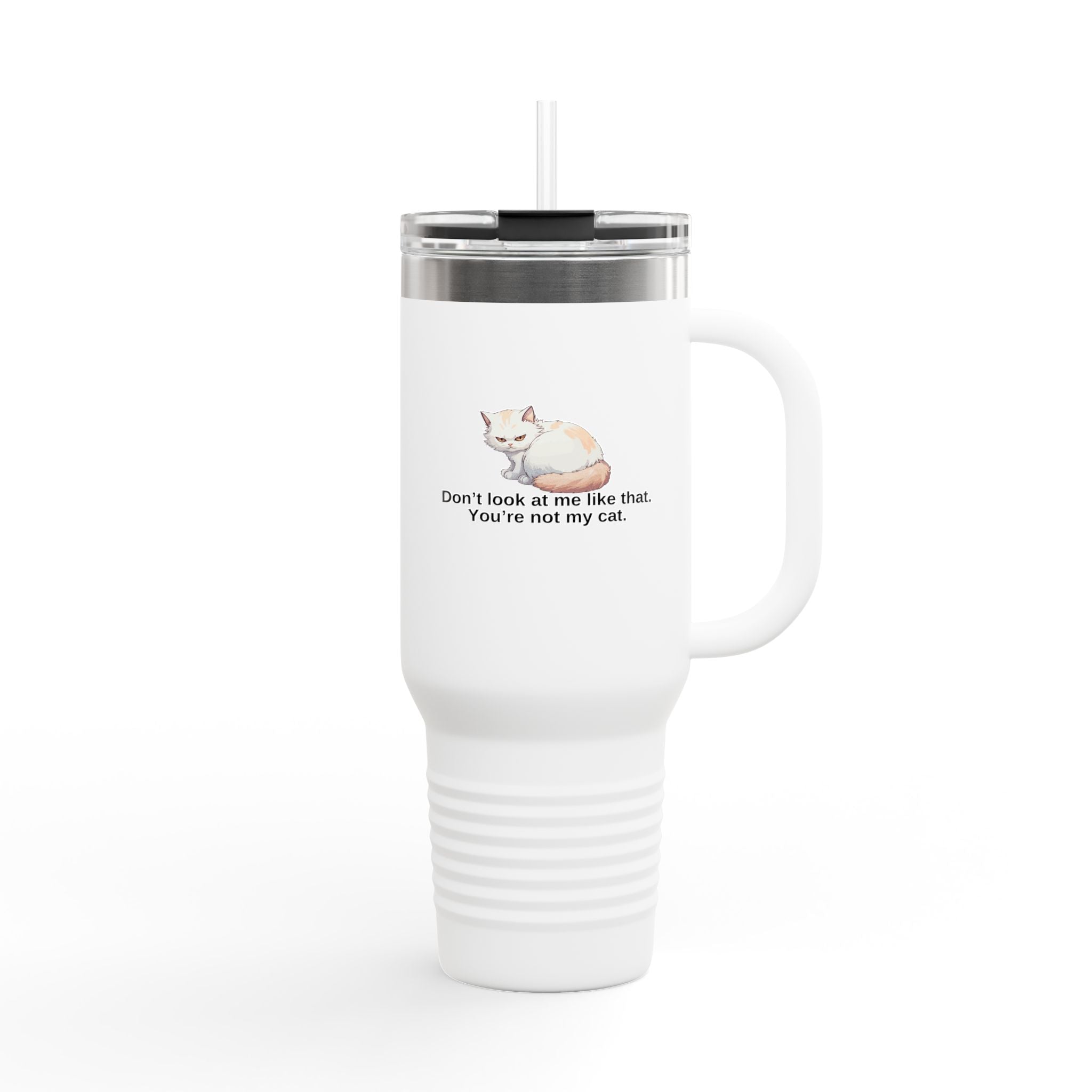 Funny Insulated Travel Mug - 40oz Cat Humor