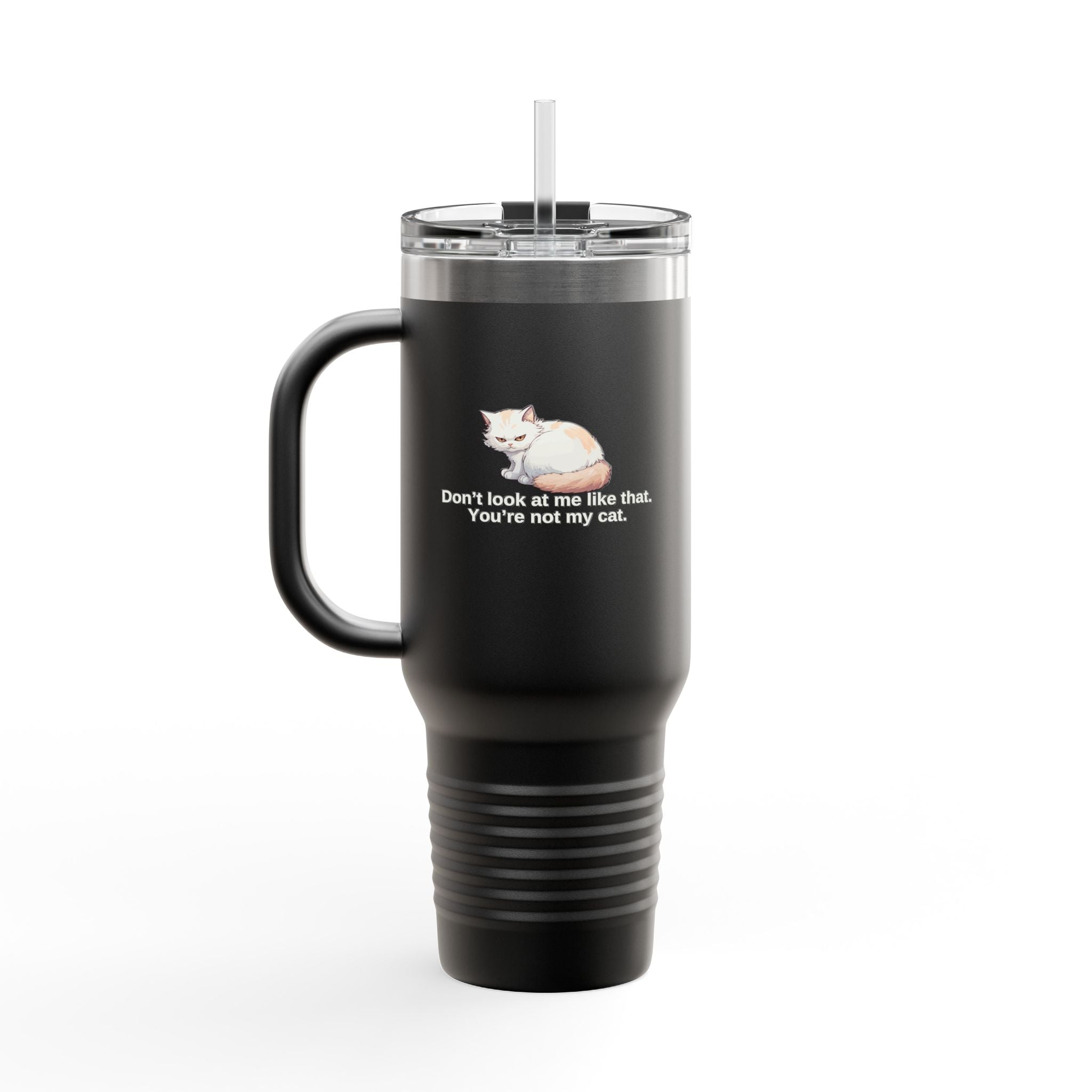 Funny Insulated Travel Mug - 40oz Cat Humor