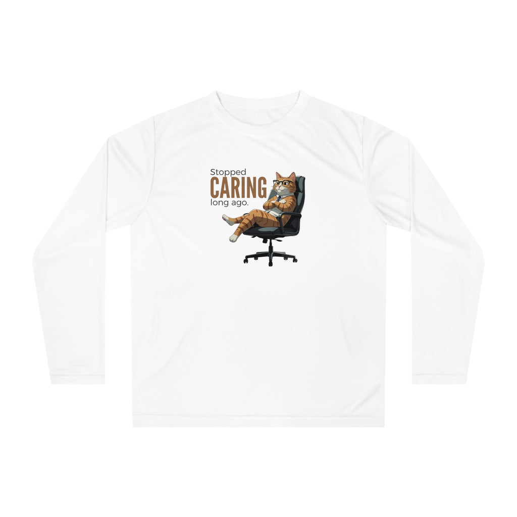 Funny Office Cat Unisex Performance Long-Sleeve Shirt