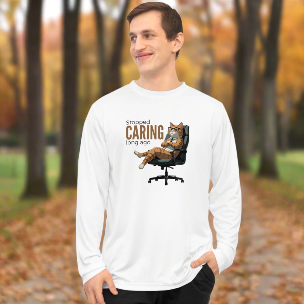Funny Office Cat Unisex Performance Long-Sleeve Shirt
