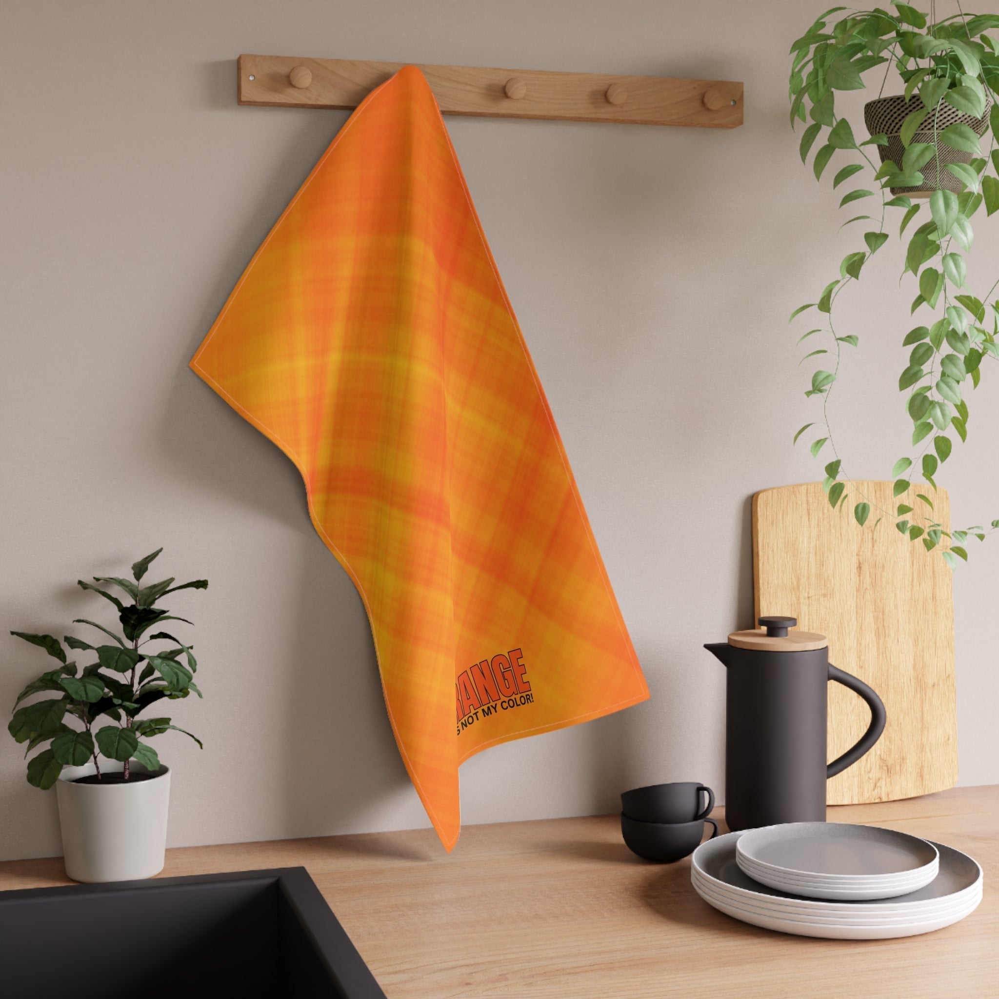 Funny Political Tea Towel - "Orange Is Not My Color!"