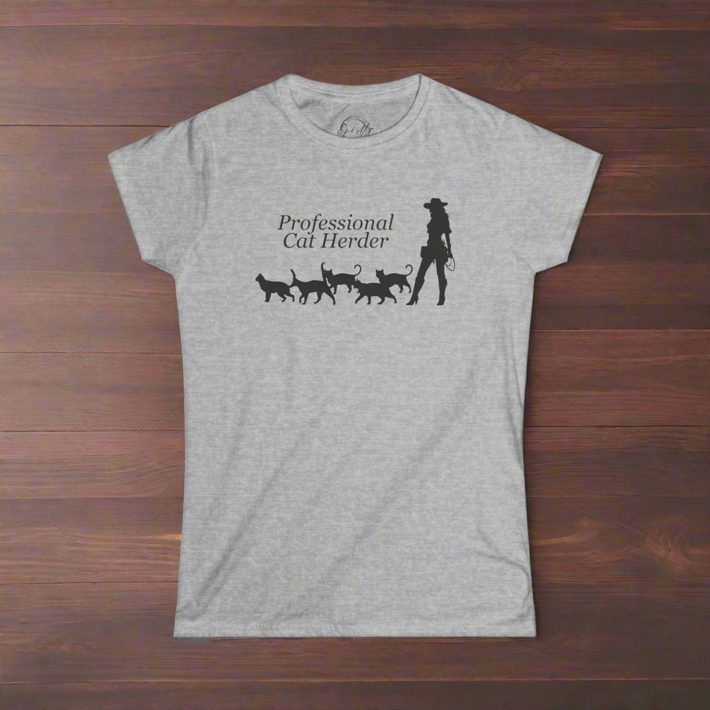 Funny Women's T-Shirt - Professional Cat Herder Tee