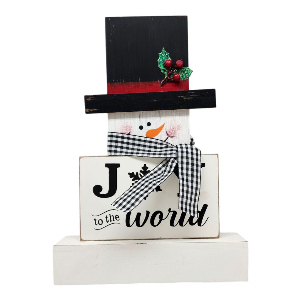 Snowman Block Decor -