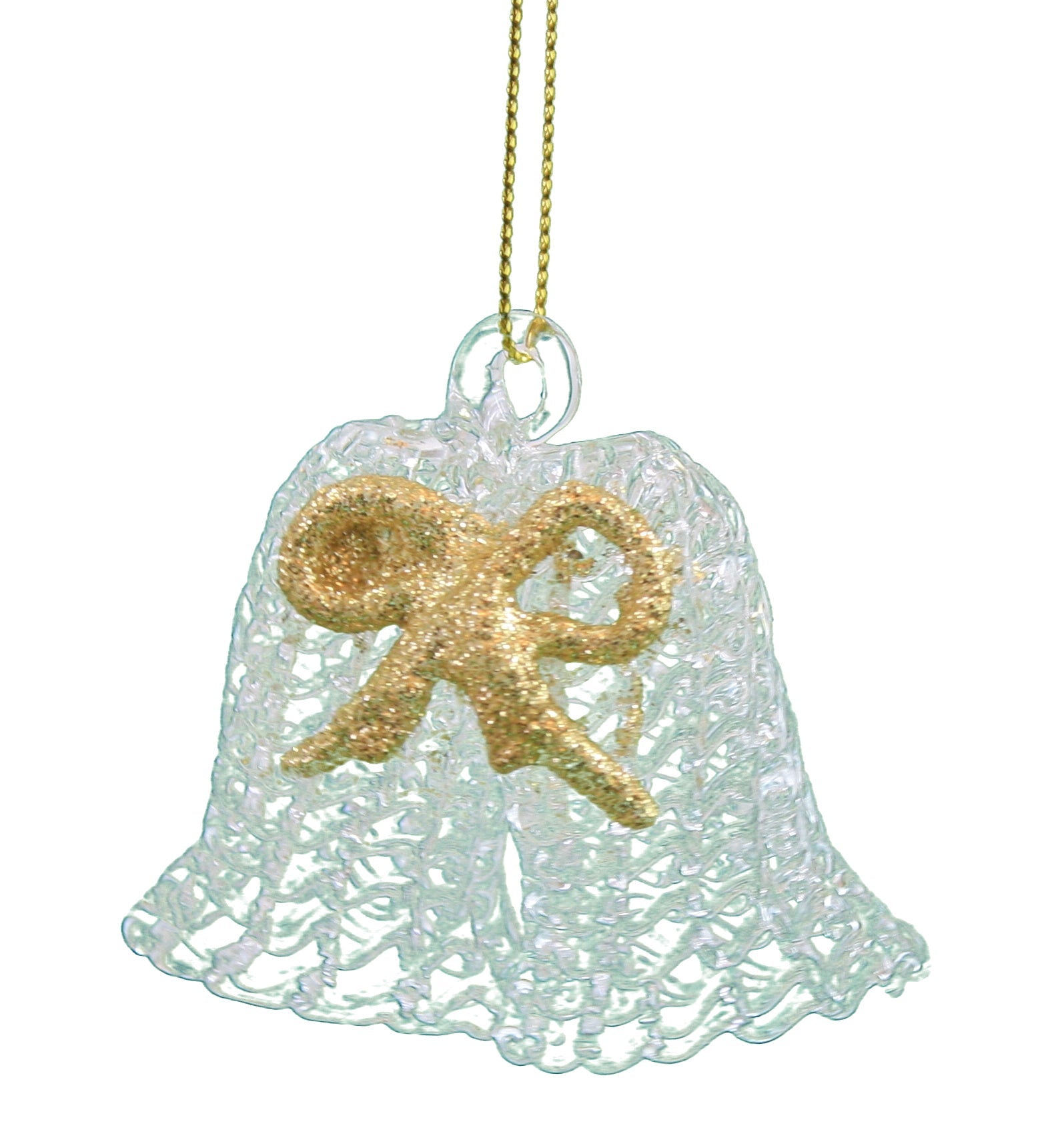 Spunglass Ornament - Gold Reindeer