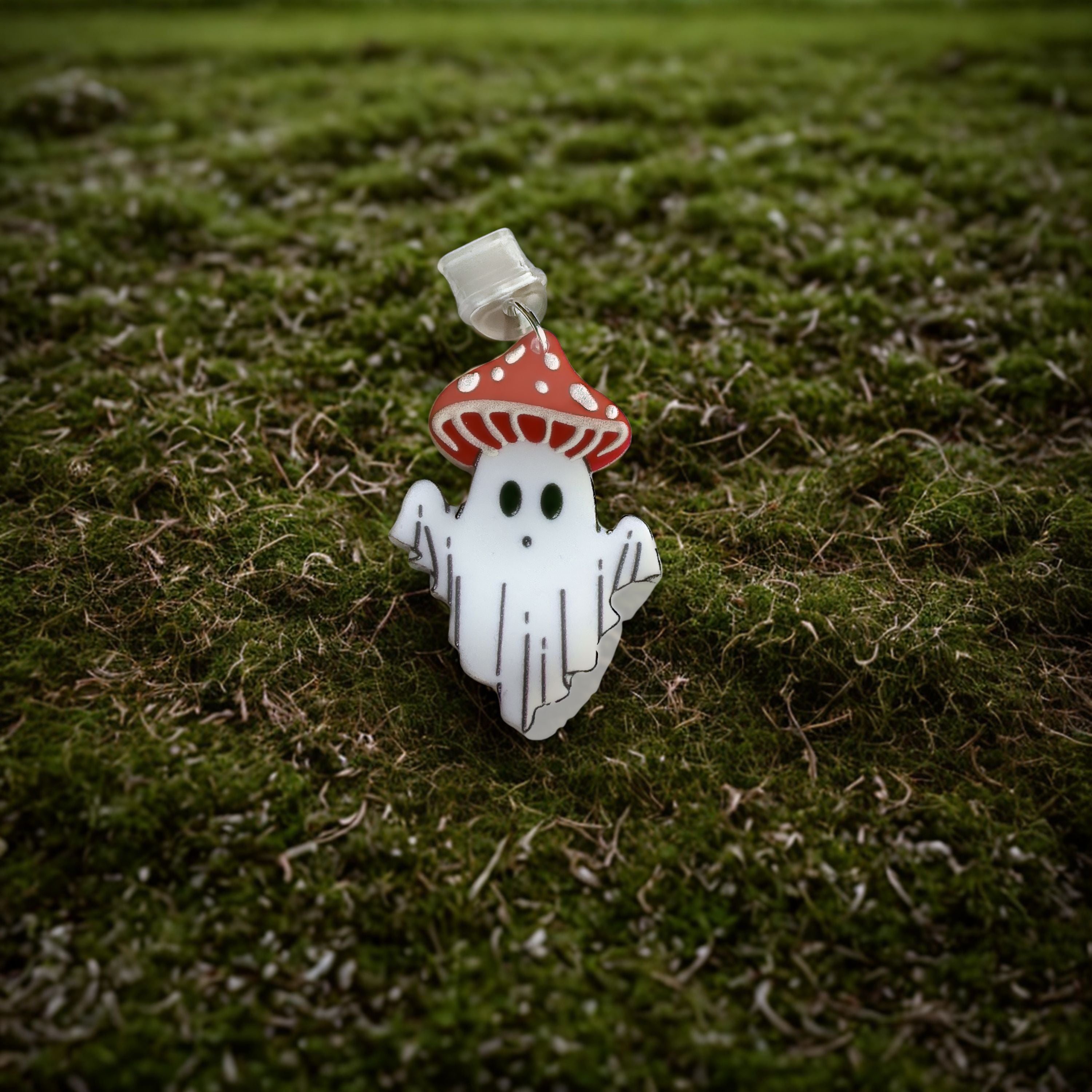 Ghostly Mushroom Device Charm