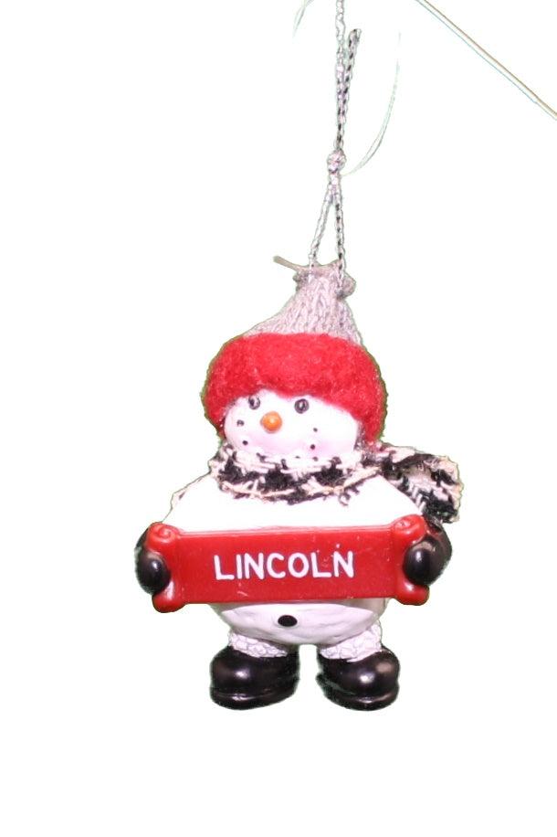 Cozy Snowman Ornament (Letters G - R) -