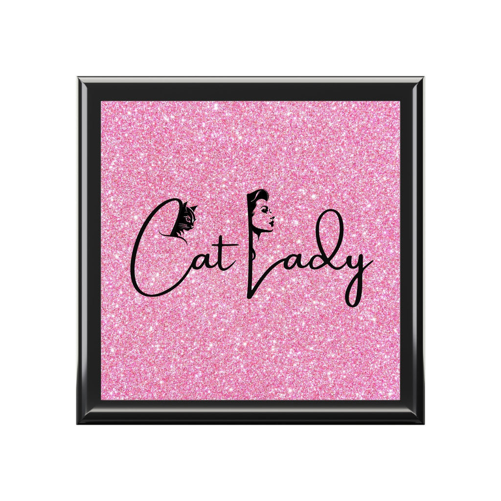 Glittery Cat Lady Jewelry Box - Perfect Gift for Cat Lovers
