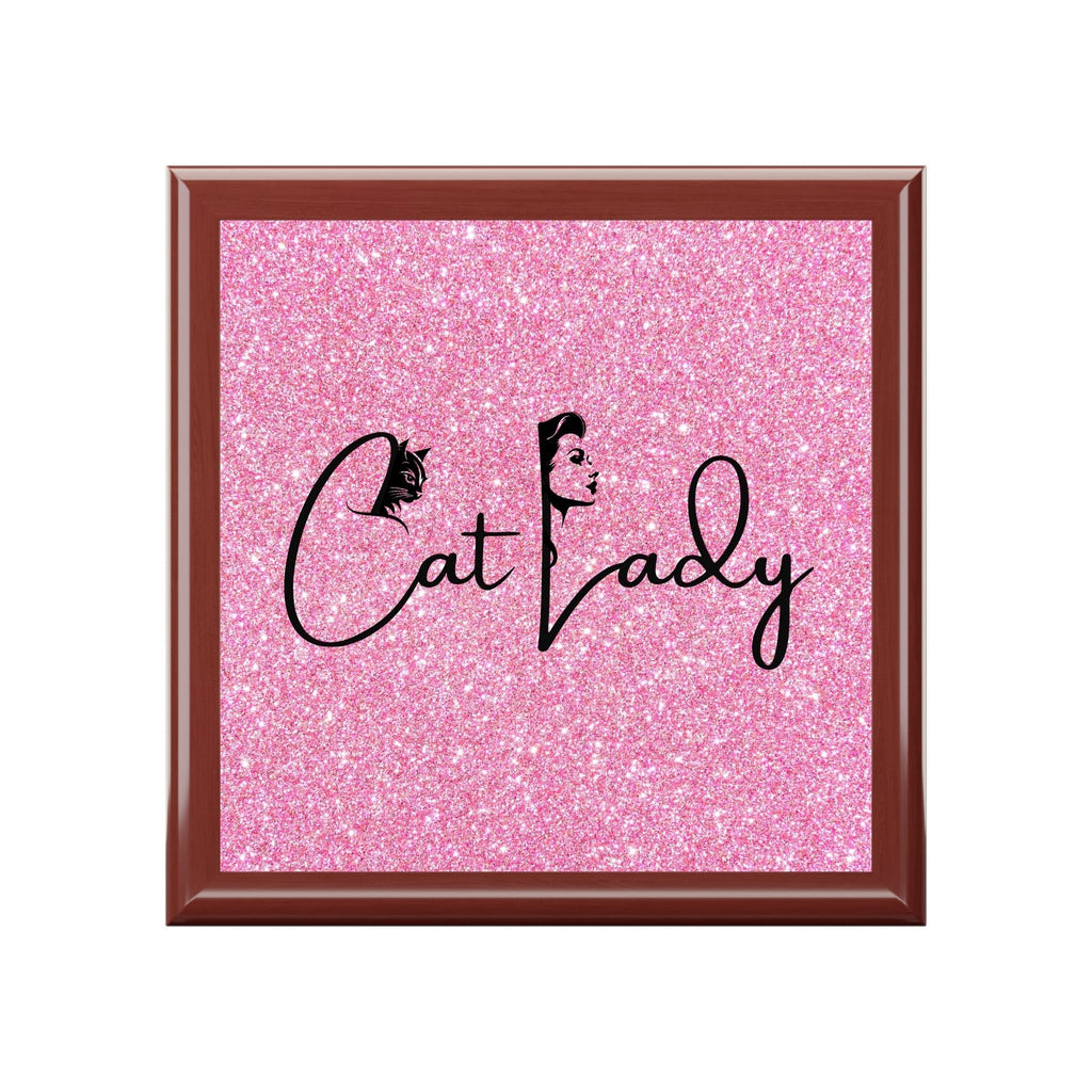 Glittery Cat Lady Jewelry Box - Perfect Gift for Cat Lovers