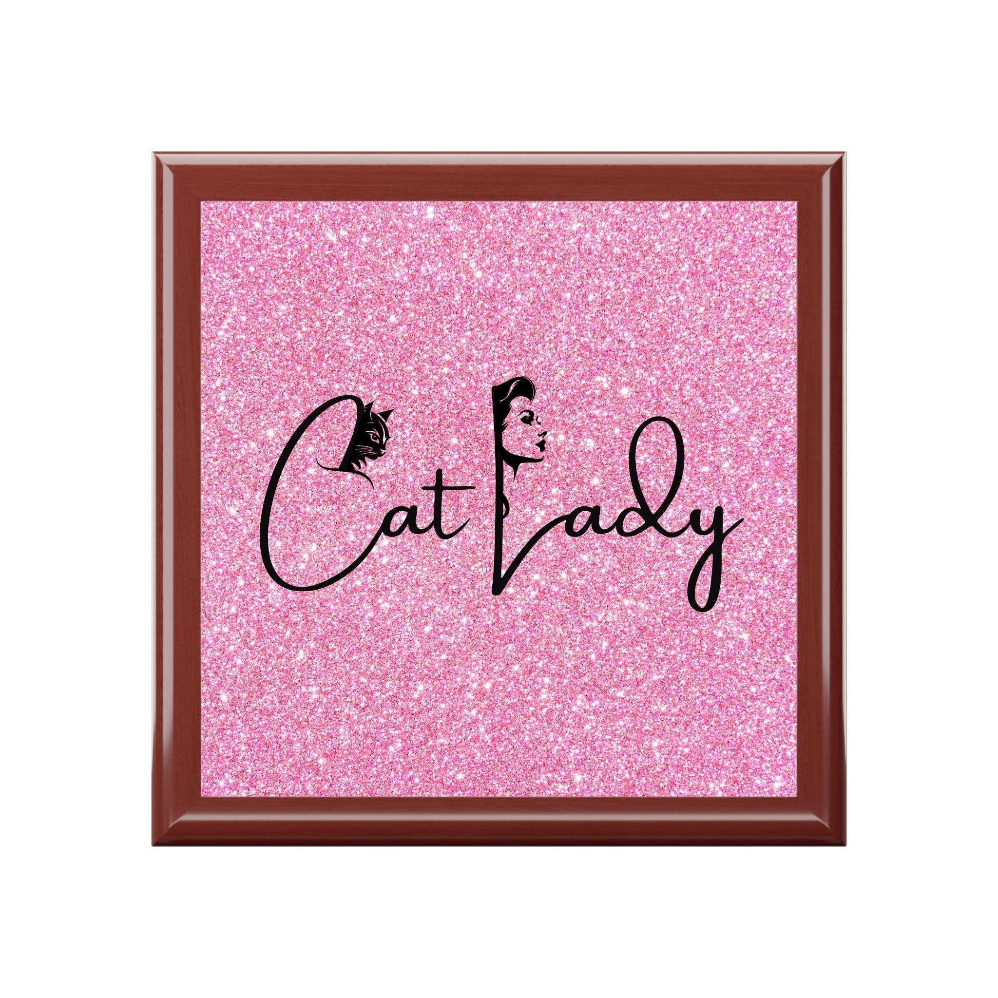 Glittery Cat Lady Jewelry Box - Perfect Gift for Cat Lovers