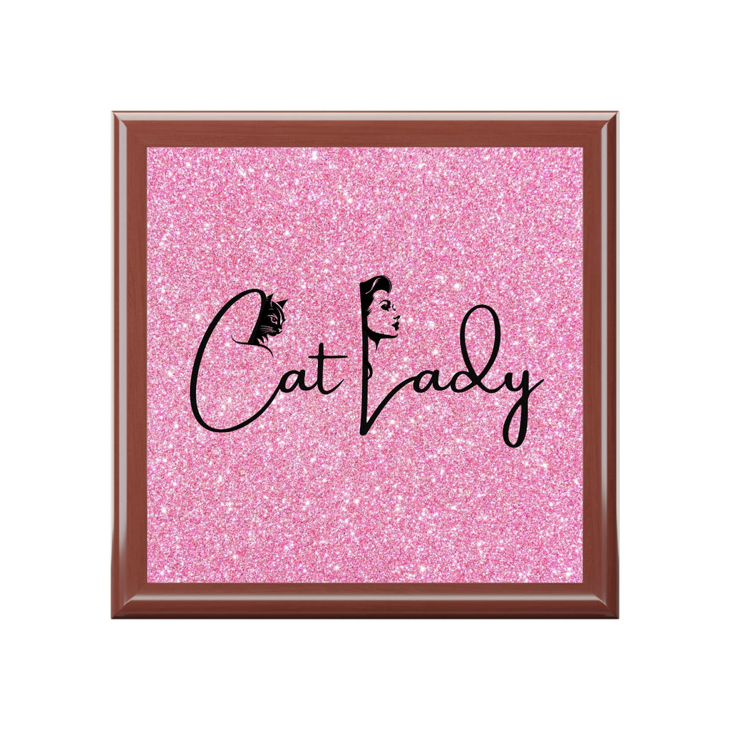 Glittery Cat Lady Jewelry Box - Perfect Gift for Cat Lovers