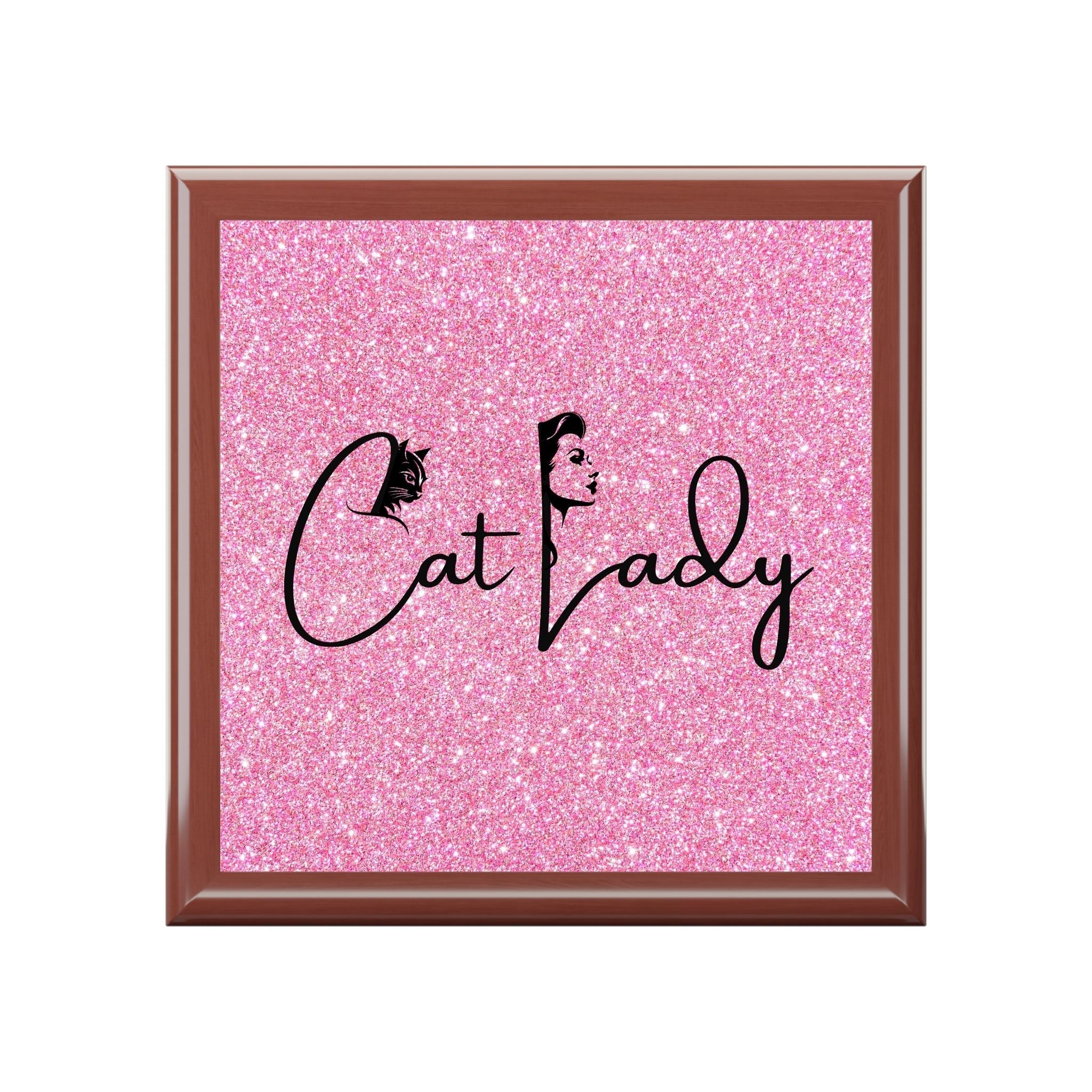 Glittery Cat Lady Jewelry Box - Perfect Gift for Cat Lovers
