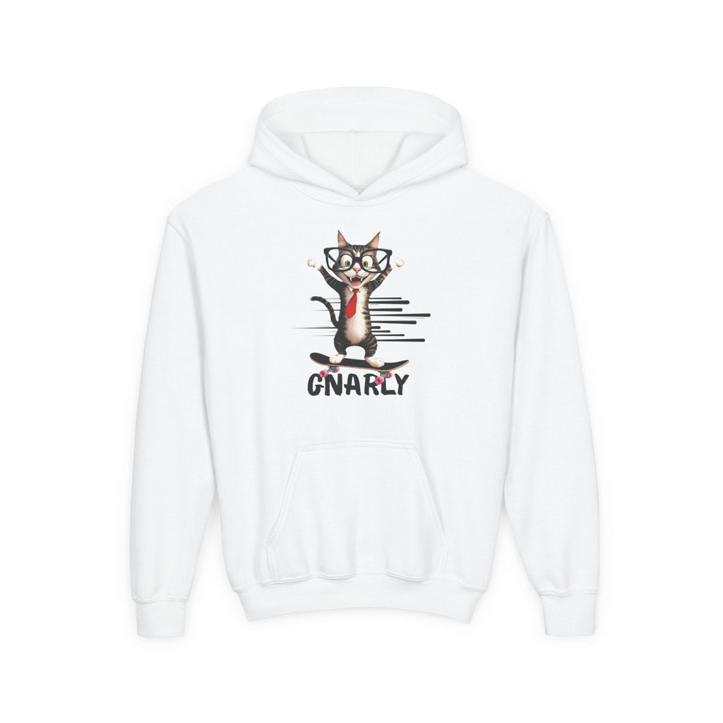 Gnarly Cat Youth Hoodie - Cool & Fun Sweatshirt for Kids