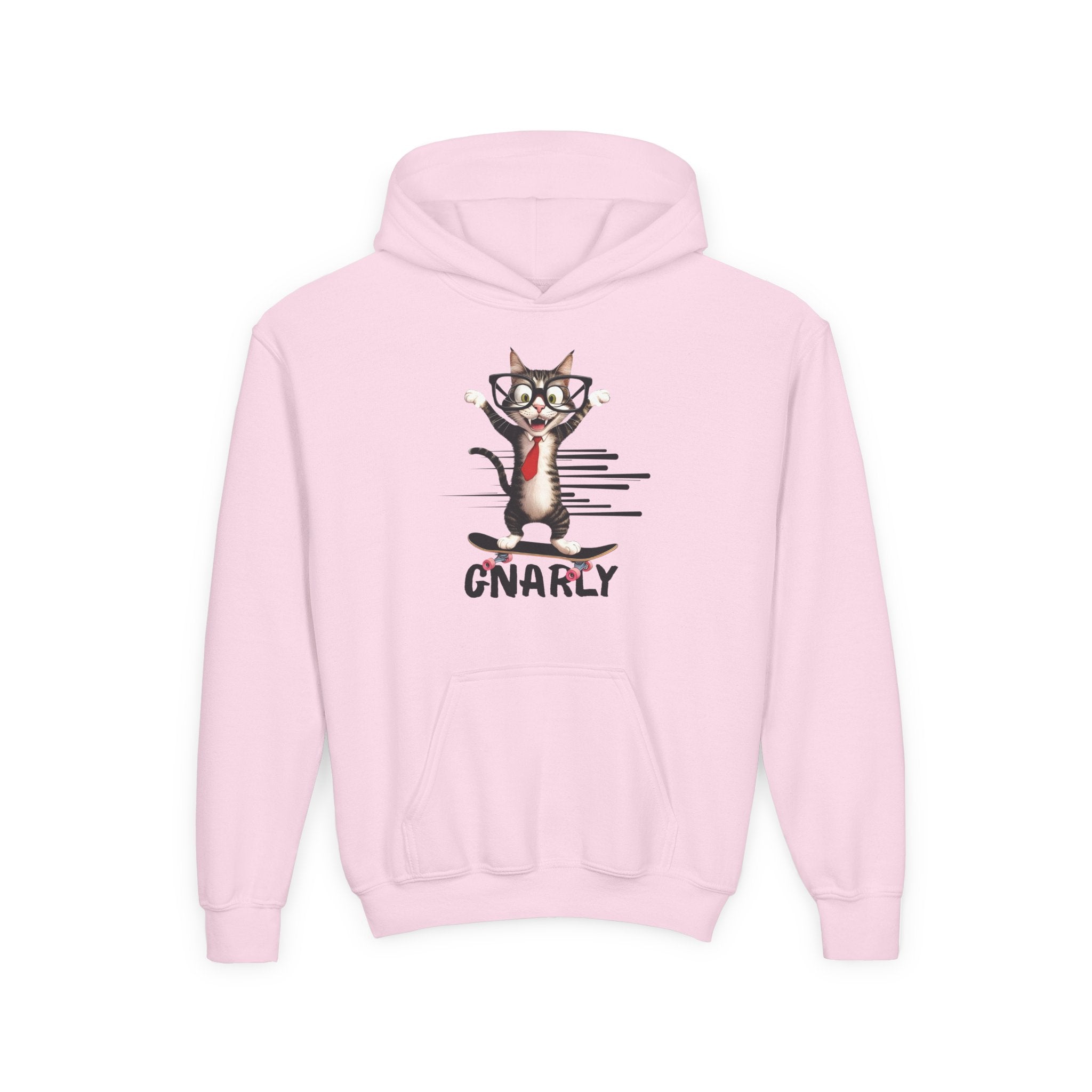 Gnarly Cat Youth Hoodie - Cool & Fun Sweatshirt for Kids