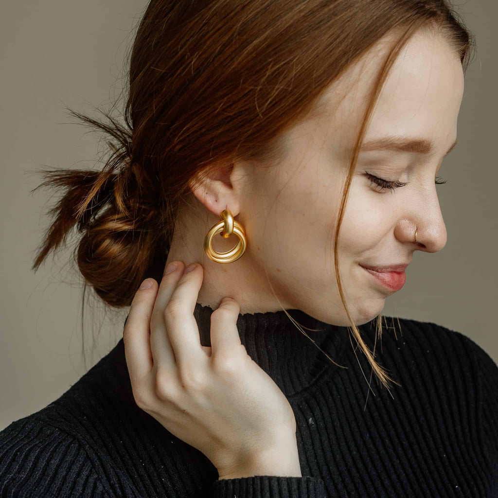 Gold Knot Earrings